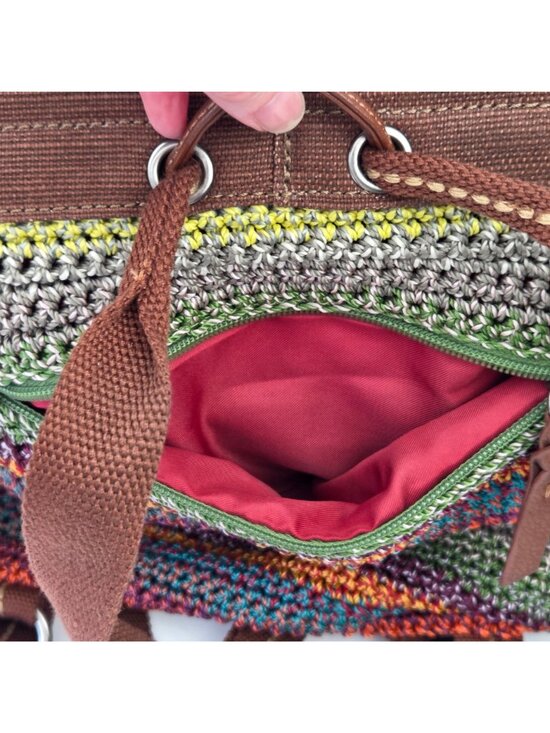 The Sak Avalon Crochet Backpack Multicolor With Brown Accents 107347 main image 10